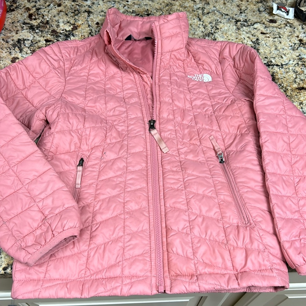 Girls Northface Puffer Jacket Pink 7/8